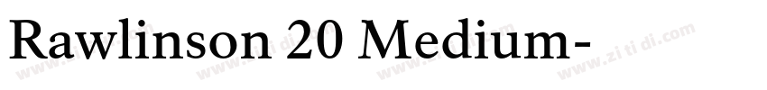 Rawlinson 20 Medium字体转换